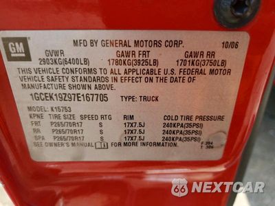 Zdjęcie 12 z 12 samochodu: 2007 CHEVROLET SILVERADO K1500 CLASSIC VIN:1GCEK19Z97E167705 - miniatura