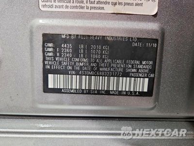 Zdjęcie 12 z 12 samochodu: 2011 SUBARU LEGACY 2.5I PREMIUM VIN:4S3BMBC68B3231772 - miniatura
