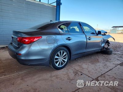 Trzecie zdjęcie samochodu z tyłu: 2015 INFINITI Q50 PREMIUM VIN:JN1BV7AR8FM410016 - miniatura