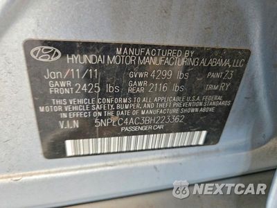 Zdjęcie 12 z 12 samochodu: 2011 HYUNDAI SONATA SE VIN:5NPEC4AC3BH223362 - miniatura