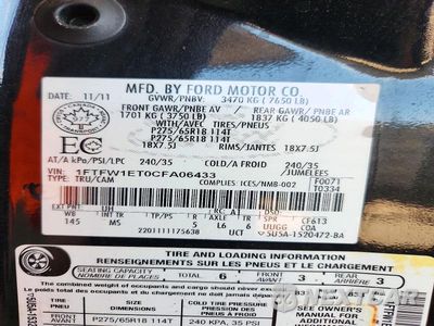 Zdjęcie 12 z 12 samochodu: 2012 FORD F150 SUPERCREW VIN:1FTFW1ET0CFA06433 - miniatura