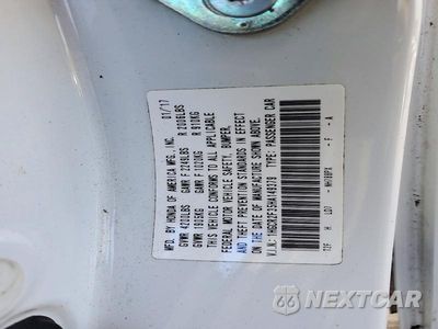 Zdjęcie 12 z 12 samochodu: 2017 HONDA ACCORD LX VIN:1HGCR2F35HA149379 - miniatura