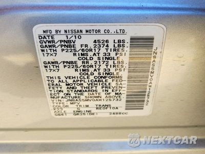 Zdjęcie 13 z 13 samochodu: 2010 NISSAN ROGUE S VIN:JN8AS5MV0AW125732 - miniatura