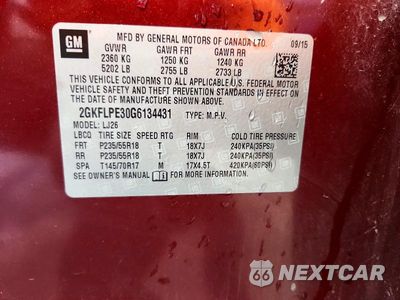 Zdjęcie 13 z 13 samochodu: 2016 GMC TERRAIN SLT VIN:2GKFLPE30G6134431 - miniatura