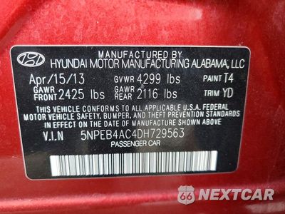 Zdjęcie 12 z 12 samochodu: 2013 HYUNDAI SONATA GLS VIN:5NPEB4AC4DH729563 - miniatura