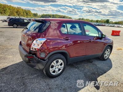 Trzecie zdjęcie samochodu z tyłu: 2016 CHEVROLET TRAX LS VIN:3GNCJKSB0GL271875 - miniatura