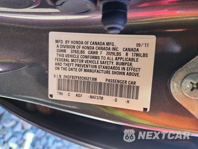 Zdjęcie 12 z 12 samochodu: 2012 HONDA CIVIC EXL VIN:2HGFB2F92CH521308 - miniatura