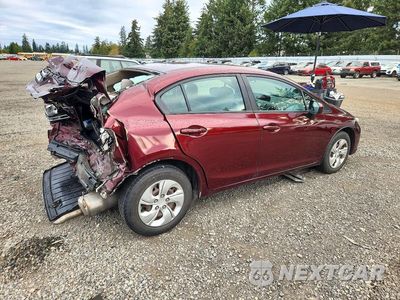 Trzecie zdjęcie samochodu z tyłu: 2015 HONDA CIVIC LX VIN:19XFB2F52FE293922 - miniatura