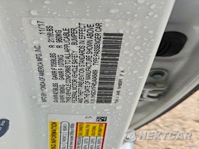 Zdjęcie 12 z 12 samochodu: 2018 HONDA ACCORD EX VIN:1HGCV1F46JA045469 - miniatura