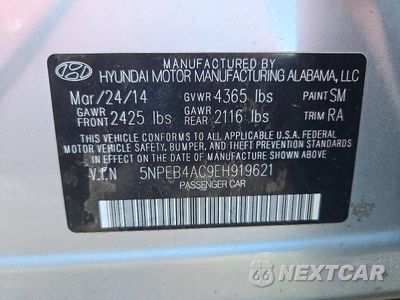Zdjęcie 12 z 12 samochodu: 2014 HYUNDAI SONATA GLS VIN:5NPEB4AC9EH919621 - miniatura