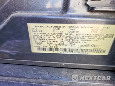 Zdjęcie 14 z 14 samochodu: 2008 NISSAN ALTIMA 2.5 VIN:1N4AL21E28N495999 - miniatura