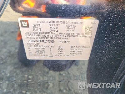 Zdjęcie 13 z 13 samochodu: 2014 GMC TERRAIN SLE VIN:2GKALMEK4E6370500 - miniatura