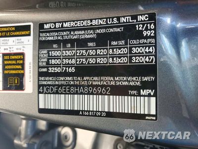Zdjęcie 13 z 13 samochodu: 2017 MERCEDES-BENZ GLS 450 4MATIC VIN:4JGDF6EE8HA896962 - miniatura
