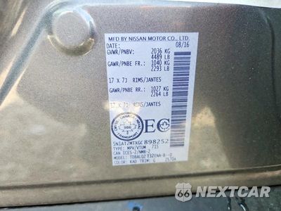 Zdjęcie 13 z 13 samochodu: 2016 NISSAN ROGUE S VIN:5N1AT2MTXGC898252 - miniatura