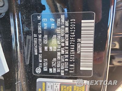 Zdjęcie 12 z 12 samochodu: 2015 KIA OPTIMA EX VIN:5XXGN4A73FG425013 - miniatura