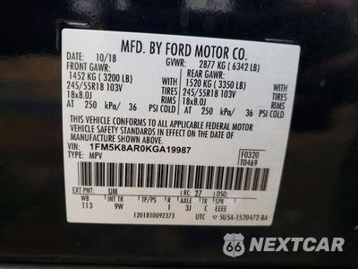 Zdjęcie 13 z 13 samochodu: 2019 FORD EXPLORER POLICE INTERCEPTOR VIN:1FM5K8AR0KGA19987 - miniatura