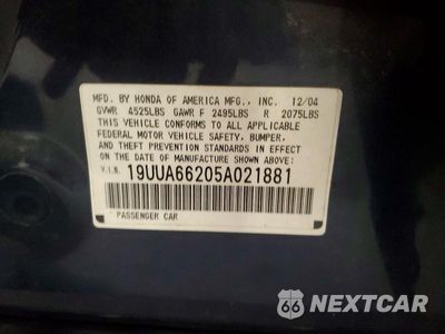 Zdjęcie 12 z 12 samochodu: 2005 ACURA TL VIN:19UUA66205A021881 - miniatura