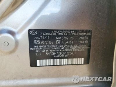 Zdjęcie 12 z 12 samochodu: 2012 HYUNDAI ELANTRA GLS VIN:5NPDH4AE9CH132340 - miniatura