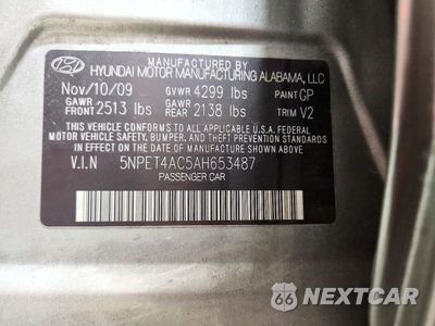 Zdjęcie 12 z 12 samochodu: 2010 HYUNDAI SONATA GLS VIN:5NPET4AC5AH653487 - miniatura