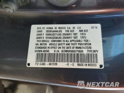 Zdjęcie 13 z 13 samochodu: 2016 HONDA CR-V EX VIN:3CZRM3H50GG716538 - miniatura