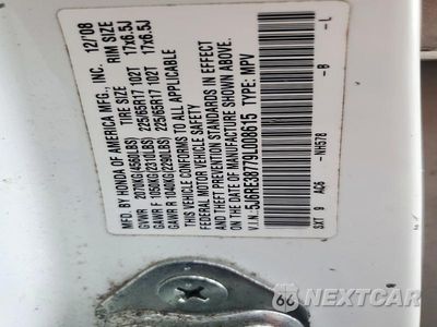 Zdjęcie 14 z 14 samochodu: 2009 HONDA CR-V EXL VIN:5J6RE38779L008615 - miniatura