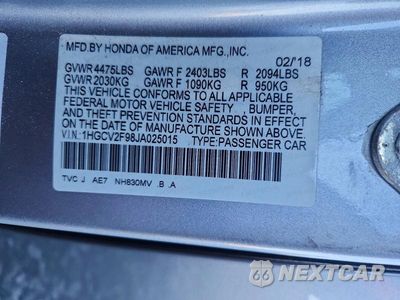 Zdjęcie 12 z 12 samochodu: 2018 HONDA ACCORD TOURING VIN:1HGCV2F98JA025015 - miniatura