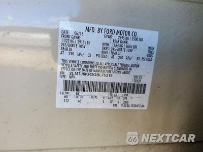 Zdjęcie 14 z 14 samochodu: 2016 LINCOLN MKX SELECT VIN:2LMTJ6KR3GBL75219 - miniatura