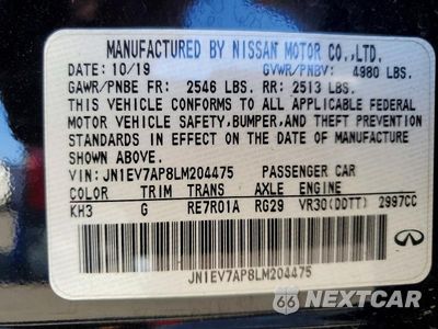 Zdjęcie 13 z 13 samochodu: 2020 INFINITI Q50 3.0T LUXE VIN:JN1EV7AP8LM204475 - miniatura