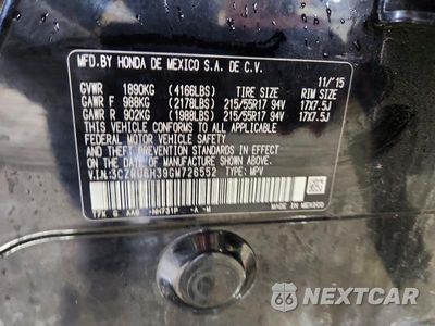 Zdjęcie 13 z 13 samochodu: 2016 HONDA HR-V LX VIN:3CZRU6H39GM726552 - miniatura