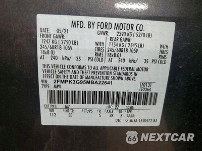 Zdjęcie 13 z 13 samochodu: 2021 FORD EDGE SE VIN:2FMPK3G95MBA22641 - miniatura