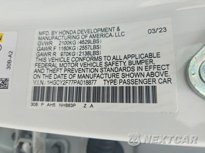 Zdjęcie 12 z 12 samochodu: 2023 HONDA ACCORD HYBRID SPORT-L VIN:1HGCY2F77PA018877 - miniatura