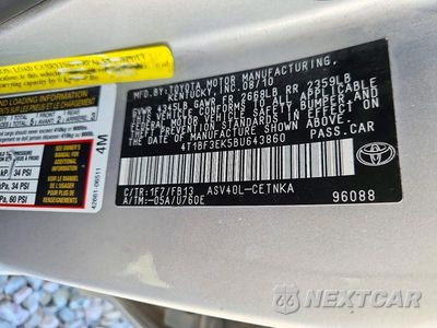 Zdjęcie 12 z 12 samochodu: 2011 TOYOTA CAMRY LE VIN:4T1BF3EK5BU643860 - miniatura