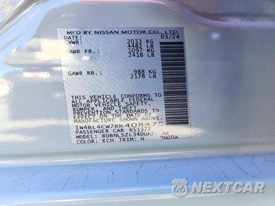 Zdjęcie 12 z 12 samochodu: 2024 NISSAN ALTIMA SR VIN:1N4BL4CW7RN408475 - miniatura