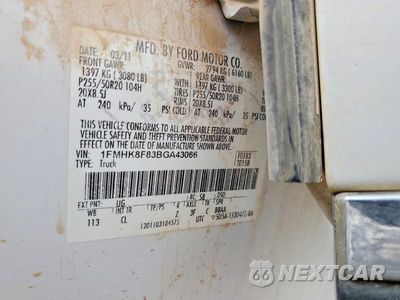 Zdjęcie 13 z 13 samochodu: 2011 FORD EXPLORER LIMITED VIN:1FMHK8F83BGA43066 - miniatura