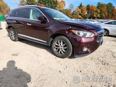 Czwarte zdjęcie samochodu z boku: 2013 INFINITI JX35 BASE VIN:5N1AL0MM8DC306341 - miniatura