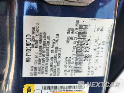 Zdjęcie 12 z 12 samochodu: 2019 LINCOLN MKZ RESERVE II VIN:3LN6L5F94KR624984 - miniatura