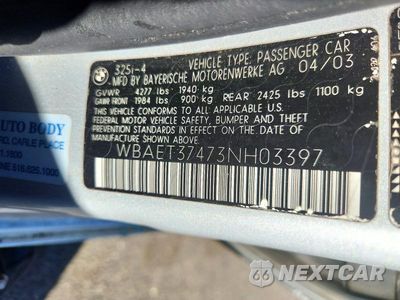 Zdjęcie 12 z 12 samochodu: 2003 BMW 325 I VIN:WBAET37473NH03397 - miniatura