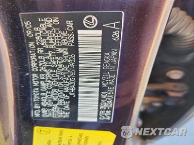 Zdjęcie 13 z 13 samochodu: 2006 LEXUS ES 330 VIN:JTHBA30G765149326 - miniatura