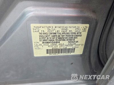 Zdjęcie 12 z 12 samochodu: 2012 NISSAN SENTRA 2.0 VIN:3N1AB6AP1CL610318 - miniatura