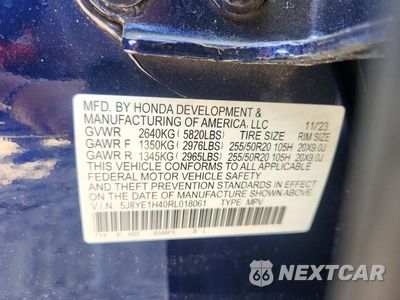 Zdjęcie 14 z 14 samochodu: 2024 ACURA MDX TECHNOLOGY VIN:5J8YE1H40RL018061 - miniatura