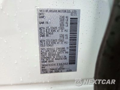 Zdjęcie 12 z 12 samochodu: 2025 NISSAN MURANO SL VIN:5N1AZ3CS1SC116202 - miniatura