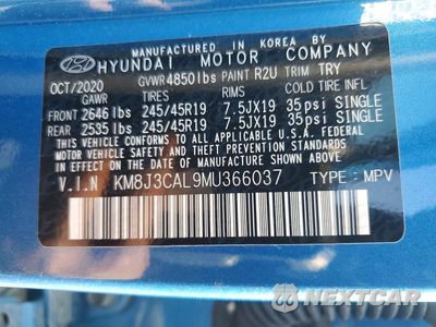 Zdjęcie 14 z 14 samochodu: 2021 HYUNDAI TUCSON SPORT VIN:KM8J3CAL9MU366037 - miniatura