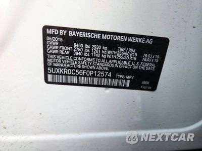 Zdjęcie 13 z 13 samochodu: 2015 BMW X5 XDRIVE35I VIN:5UXKR0C56F0P12574 - miniatura