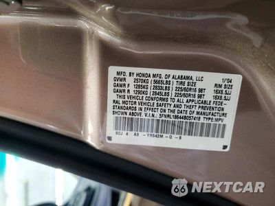 Zdjęcie 13 z 13 samochodu: 2004 HONDA ODYSSEY EX VIN:5FNRL18644B057418 - miniatura