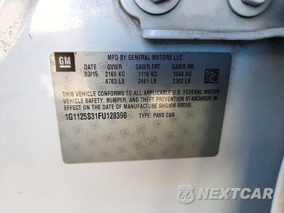 Zdjęcie 12 z 12 samochodu: 2015 CHEVROLET IMPALA LT VIN:1G1125S31FU128390 - miniatura