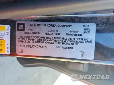Zdjęcie 12 z 12 samochodu: 2019 CHEVROLET SPARK 1LT VIN:KL8CD6SA7KC758079 - miniatura