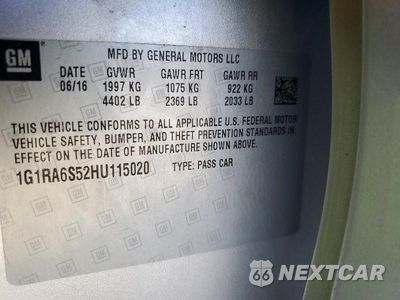 Zdjęcie 12 z 12 samochodu: 2017 CHEVROLET VOLT LT VIN:1G1RA6S52HU115020 - miniatura