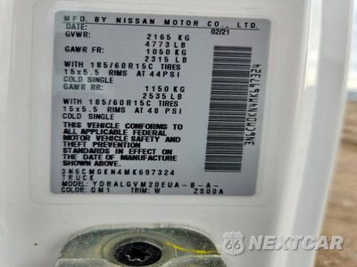 Zdjęcie 13 z 13 samochodu: 2021 NISSAN NV200 SV VIN:3N6CM0KN4MK697324 - miniatura