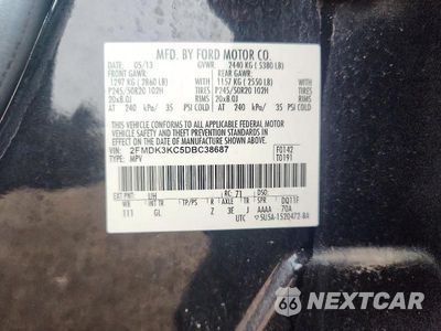 Zdjęcie 13 z 13 samochodu: 2013 FORD EDGE LIMITED VIN:2FMDK3KC5DBC38687 - miniatura