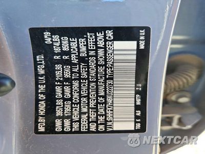 Zdjęcie 12 z 12 samochodu: 2019 HONDA CIVIC SPORT VIN:SHHFK7H46KU222730 - miniatura